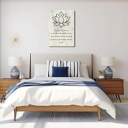 LZIMU Lotus Flower Canvas Wall Art Inspirational