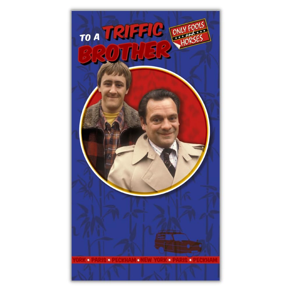 Only Fools and Horses Brother Birthday Card, Happy Brother Birthday Card, Multi, 9 x 5, OF012