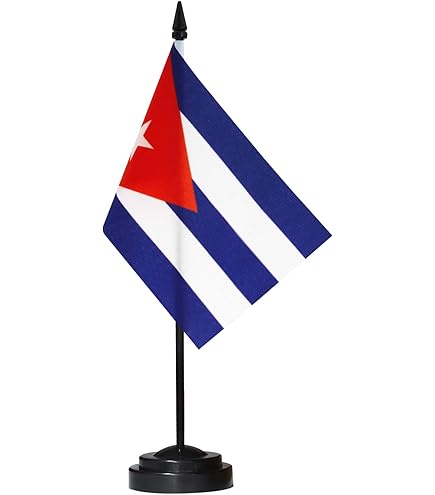 Occitania Tolosa Table Flag - 4x6 Inch Desk Flag With Black Plastic Base