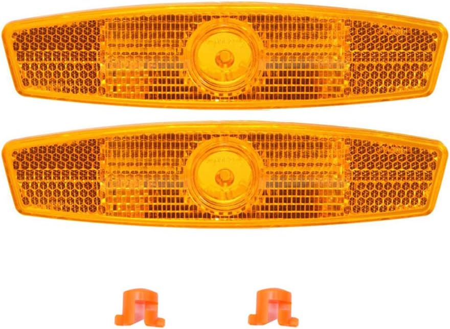Amrka Bicycle Bike Wheel Reflector Safety Spoke Reflective Mount Vintage Clip Warning Waterproof For All Standard Spoked Wheels - Riding Wheelchair Cycling