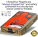 EASYSHOT Silhouette Targets for Shooting, High-Visibility Fluorescent Orange, Easy to See Your Shots Land, Heavy-Duty Paper Sheets 18