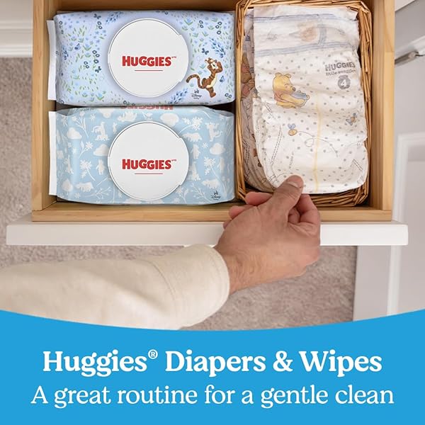 HUGGIES NATURAL CARE CUCUMBER, ALOE AND VITAMIN E BABY WIPES, HYPOALLERGENIC, SCENTED, 1 FLIP-TOP PACK (56 WIPES TOTAL), PACKAGING MAY VARY