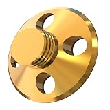 Preffair 107g/3.77oz Record Weight Stabilizer Aluminum Turntable LP Vinyl Disc Stabilizer with Protective Soft Pad Vibration Reducer for HiFi LP Record Player Disc Accessories (Gold)