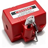 Young Dance Plug Lock for 110-220V Power Cords,Self-Locking Extension Cord Lockout&amp;Tagout Devices with 2-Keys,OSHA Compliant for Factory &amp; Home,Christmas Light Strings(Small,3.3x1.8x2.4in,Red)