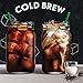 Cold Brew Coffee Bag - 8.6X5 Inches Ultra Fine Mesh-75 Micron Food Grade Nylon, Seamless Bottom Reusable Cold Brew Coffee Filter/Coffee Maker