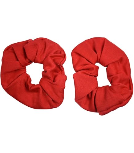 12 Large Velvet Scrunchies for Thick Long Hair Orange Hair Ties Ponytail Holders Velvet Scrunchies Jumbo Size Plush Big Ponytail Holders  main image 4