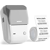 NIIMBOT B1 Label Maker Machine with Tape, 2 Inch Portable Sticker Printer for Home School & Small Business, Compatible with Phones & PC, Gray White