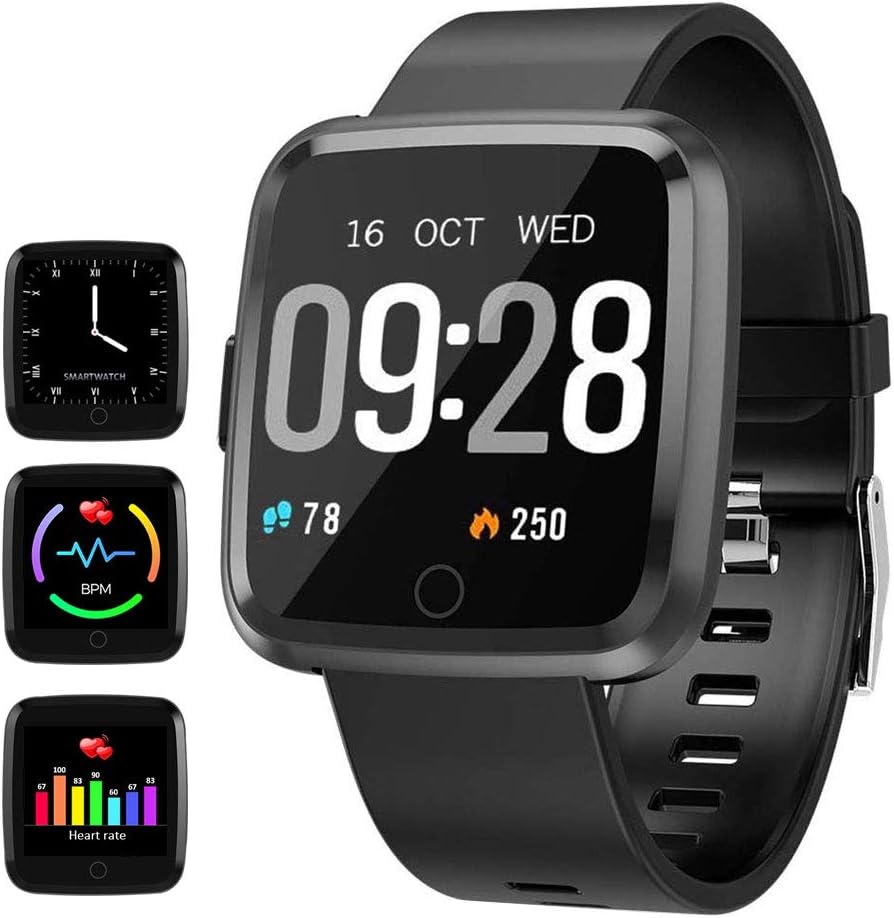 feifuns Smart Watch,Fitness Tracker Watch with Heart Rate/Blood Pressure/Oxygen Monitor,Sleep Tracker Step/Calorie Counter for Women Men Android & iPhone