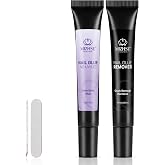 MIZHSE 10g Semi Solid Nail Glue &amp; 10ml Remover Kit for Press On Nails Tips | Super Strong Quick Drying No U V Light Needed Glue on Nails, Easy-Control Non-Run Formula Fake Acrylic Nails Kit Glue Gel