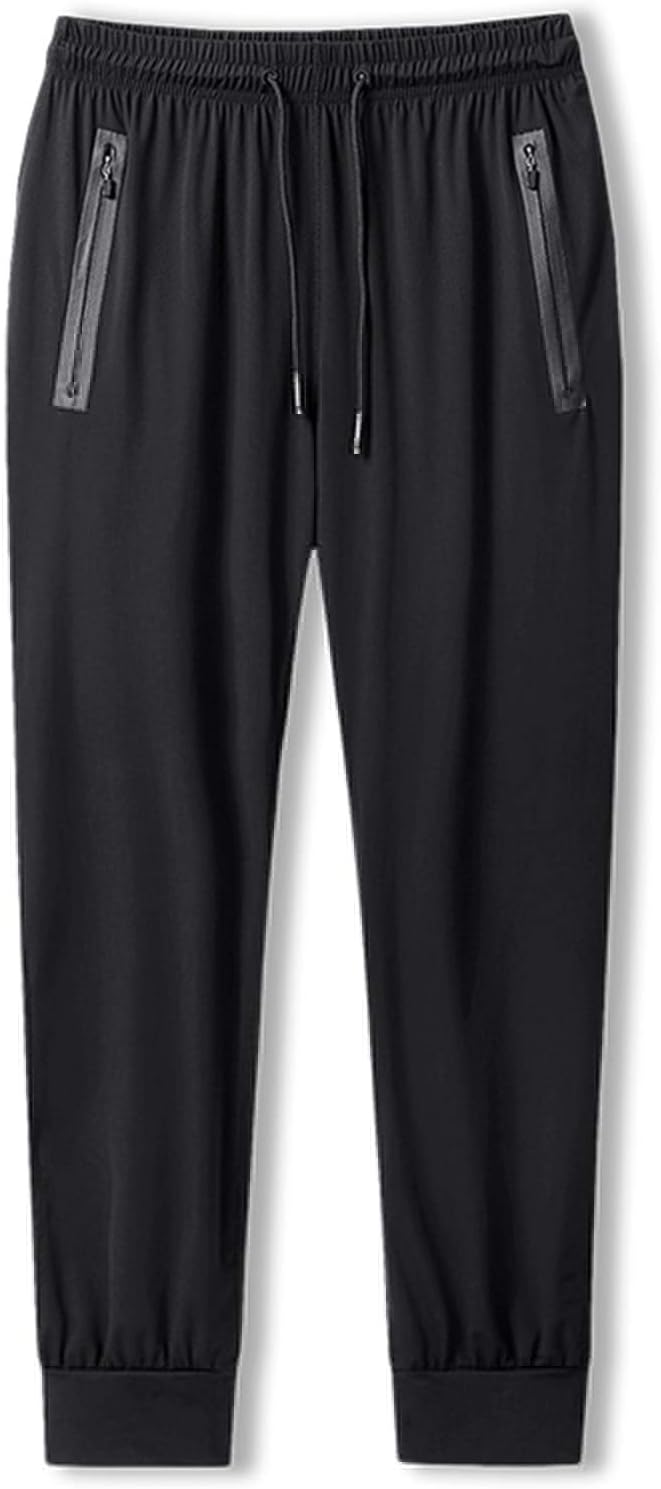 LEOCLOTHOMen's Training Pants Running Gym Lightweight Sport Jogger Bottoms Elasticated Waist Trousers
