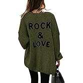 PRETTYGARDEN Women's Long Sleeve Open Front Knit Cardigans Sweaters Soft Loose Draped Coat Outerwear