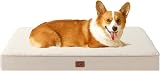 EHEYCIGA Large Orthopedic Dog Bed 89x58x9cm Removable Cover Camel