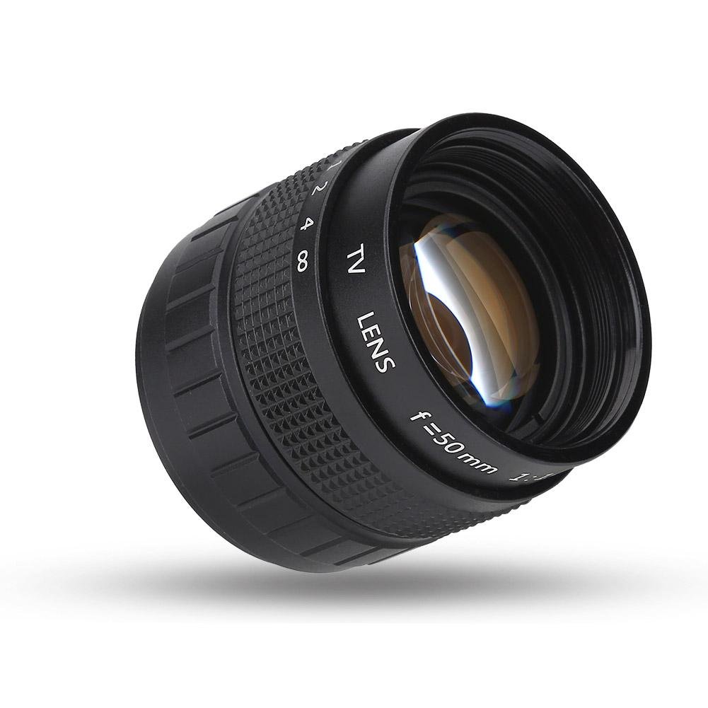 EBTOOLS TV Camera Lens 50mm 1:1.4 Metal CCTV Camera Lens for C Bayonet Fit Pentax Fuji Micro Camera