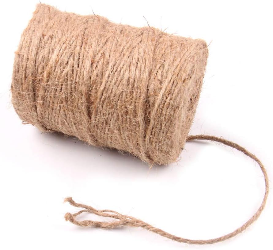 Advantez Natural Jute Burlap Twine String Hessian Rope Cord Craft (3.8MM)