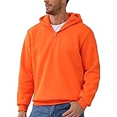 JIHUILAI Men's Quarter Zip Pullover Hoodies Half Zip Hoodie Men Long Sleeve Hoodie Fleece Casual Fashion Sweatshirt, S-3xl