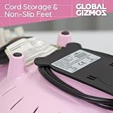 Global Gizmos Heart Shaped Waffle Maker 1000W Non-Stick 25x22 Pink view 8