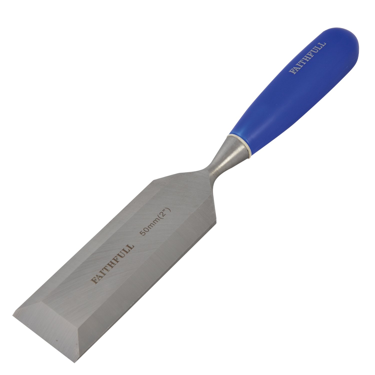 Faithfull Bevel Edge Chisel 50mm Blue Grip Chrome Vanadium Steel