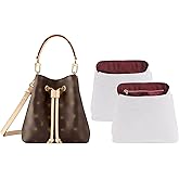 OAikor Purse Organizer Insert Compatible with Lv Neonoe BB - 2 Pack Soft DupontPaper Bag Organizers | Lightweight Handbag Shaper & Protector (White/Red)