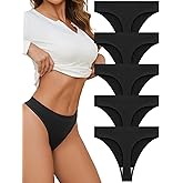 linccure Breathable Seamless Thongs: Comfortable Women's Underwear 5-Pack