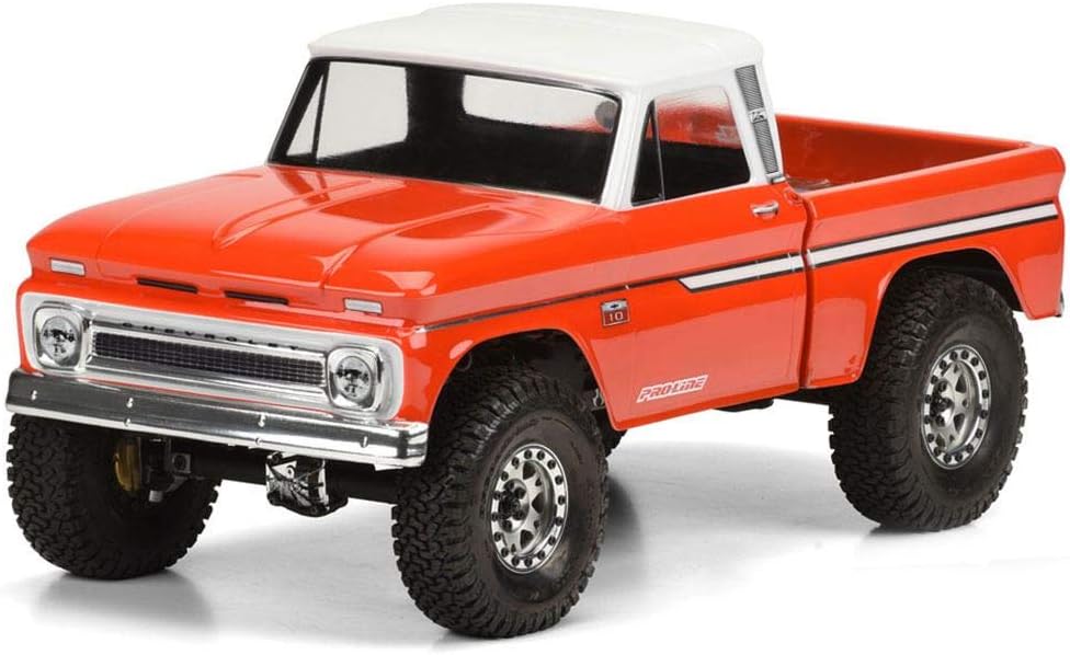 Amazon Com Proline 348300 1966 Chevrolet C10 Clear Body Cab Bed For Scx10 Honcho Other 12 3 Wheelbase Trucks Toys Games