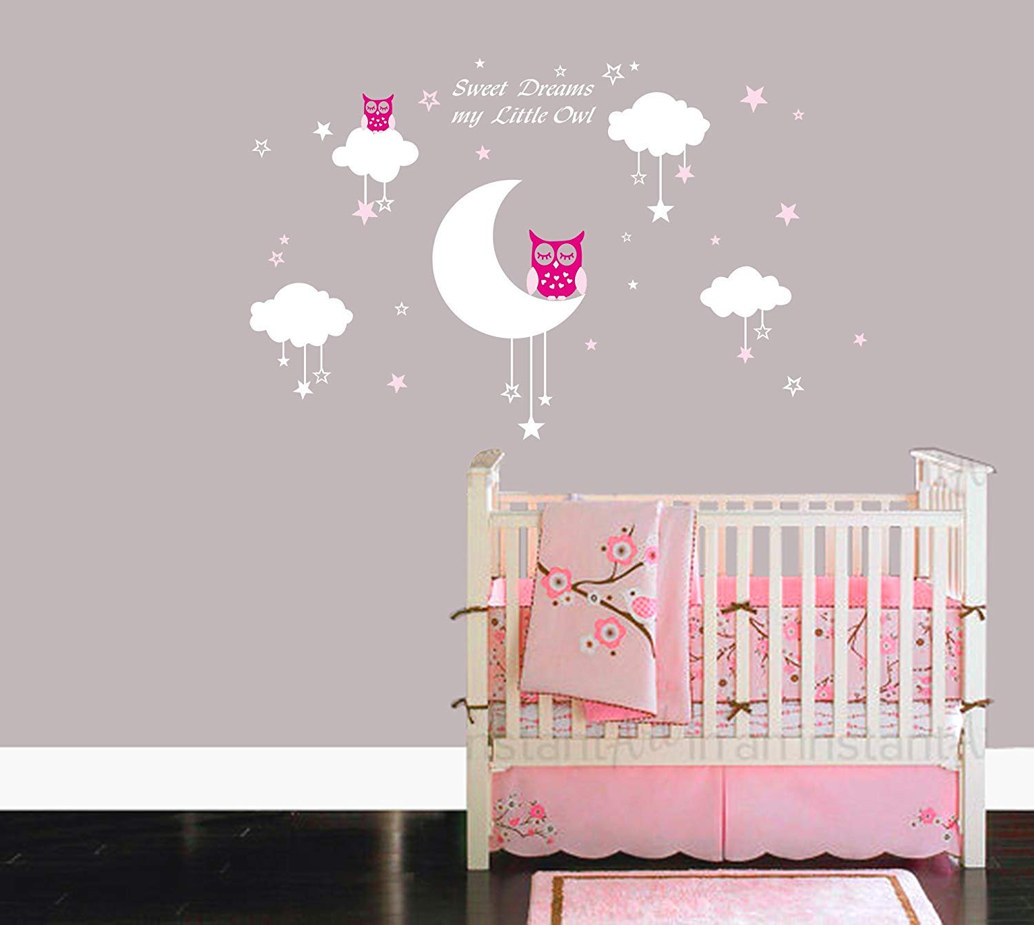 Aiyang Blanc Mur Autocollants Lune Etoiles Nuages Stickers Sweet Dreams Stickers Muraux Garcon Filles Bebe Chambre De Decoration Rose La Chambre De Bebe Stickers Muraux Lawawarenesssociety In