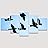 SIGNWIN 5 Panel Canvas Wall Art Modern Art Birds Bohemian Expressive Group Multicolor Photography for Home Decorations Ready to Hang - 60"x32"