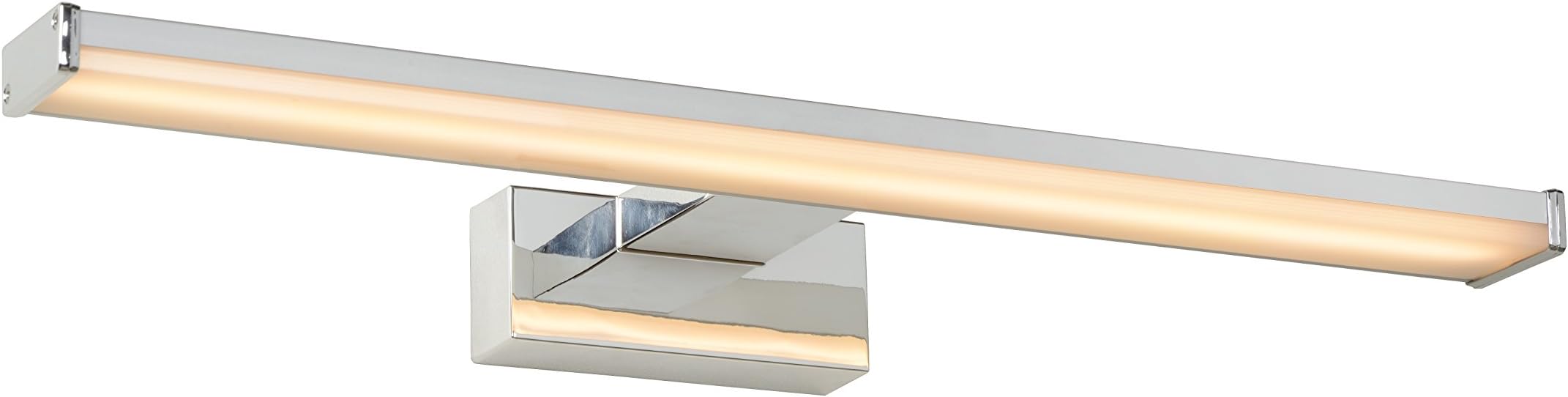 Lucide Mirror Light, Aluminum, Integrated LED, 8 W, Satin Chrome, Opal