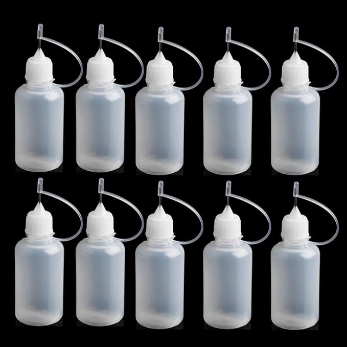 5pcs Squeeze Bottle Plastic Applicator, Needle Tip Bottle Liquid