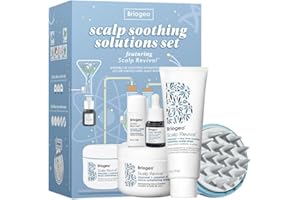 Briogeo Scalp Revival Scalp Soothing Solutions Set, Scalp Scrub Shampoo, Mask, Massager plus Mini Dry Scalp Treatment and Mini Dry Shampoo, Soothe a Dry, Flaky, Itchy or Oily Scalp, 14.3 oz