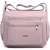 YANAIER Women Shoulder Handbag Crossbody Bag Nylon Waterproof Roomy Multiple Pockets Bag Tote Top Handle Satchel