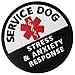 Service Dog Stress Stress & Anxiety Response Vests/Harnesses Emblem Embroidered Fastener Hook & Loop Patch