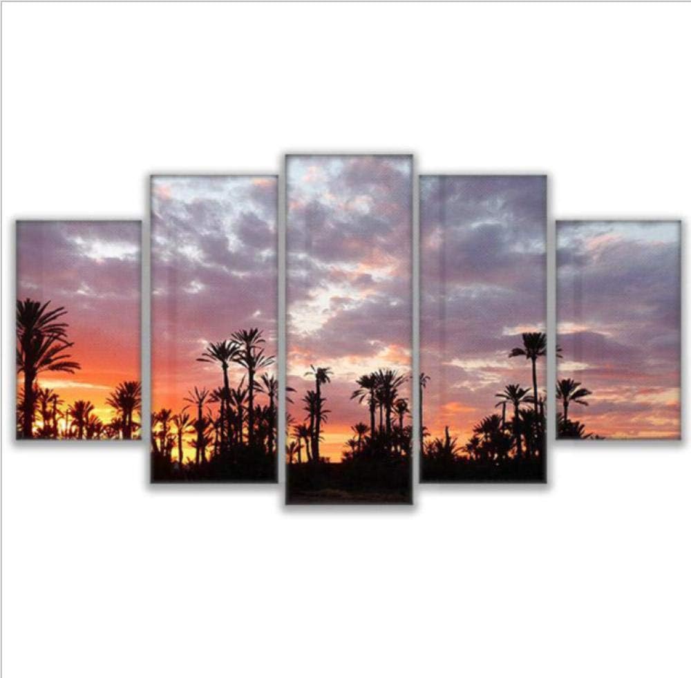 WLHCJJ Cinco Pinturas consecutivas Pintura Decorativa Moderna Sala de