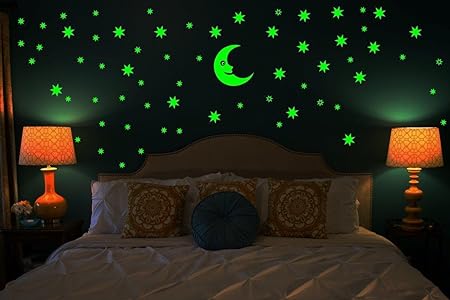 DreamKraft Galaxy of Stars Radium Glow in The Dark Wall Stickers - (Vinyl, 31.8x18.8x0.8cm, Multicolour)