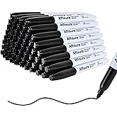 Affisure Permanent markers, 60 packs permanent markers bulk, quick drying in one second, waterproof, smooth, not easy to erase, durable, can be marked on glass, tiles and cloth, office supplies