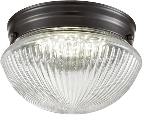Truelite Industrial Flush Mount Ceiling Light With Glass Shade Oil