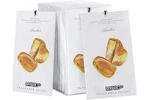 MYARO 12 Packs Amber Scented Sachets, Long-Lasting Potpourri Bags, Closet Deodorizer Room Air fresheners for Drawers and Closets, Home Fragrance Sachet for Lover