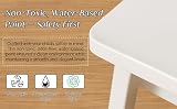 FEFE White Study Table and Chair Set for Kids Corner Desk 27x27 38H view 4