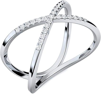 Ring Silber 925 Breit Zirkonia Ring Cross X Ring Kreuz Damen Wickelring Zirkoniaring Filigran Echt Silber Silberring Fur Freundin Ff650 Ss925zifa Amazon De Schmuck