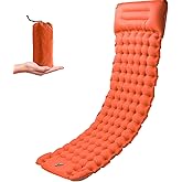 OPL5 Camping Sleeping Pad, 4 Inch Inflatable Camping Air Mattress with Pillow Carry Bag, Backpacking Sleeping Pad Built-in Fo