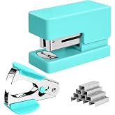 Green Mini Stapler,Small Desk Staplers,Stapler with 830 Staples | 25 Sheet Capacity,Staple Remover, Desktop Stapler for Office, School, Home