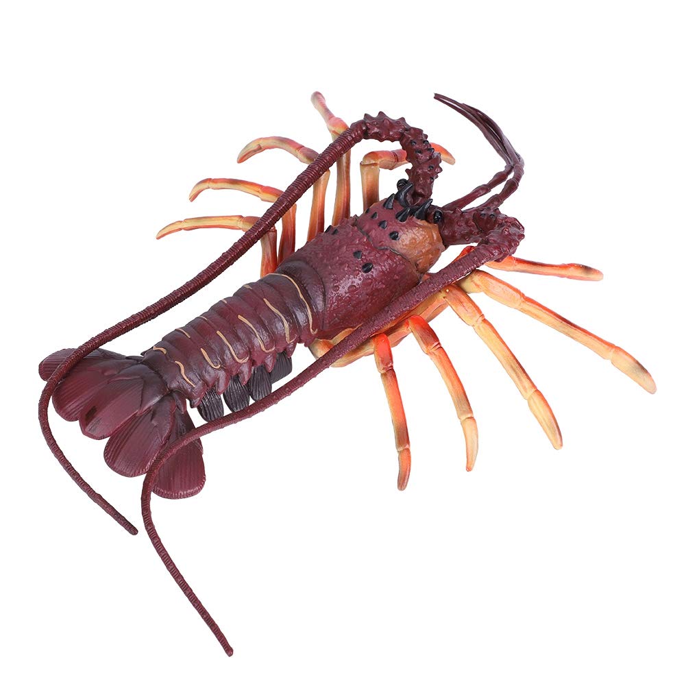 Plastic Lobster, Simulation Lobster, Safe Smooth and Soft(Dark-Deep Sea King Shrimp, 29cm)