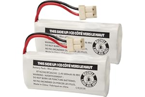 Cerepros 2-Pack BT162342/BT262342 2.4V Battery Packs for VTech Cordless Phone