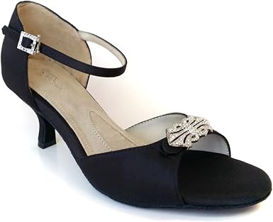 black silk pumps