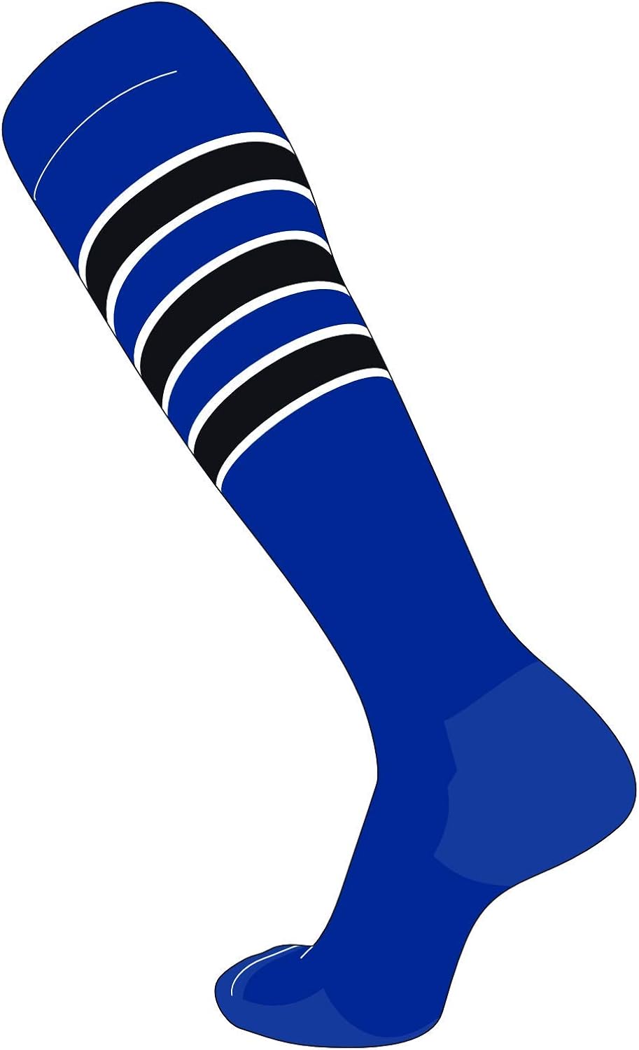 TCK Elite Baseball Football Knee High Striped Socks (D