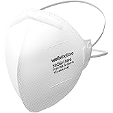 Well Before N95 Mask - NIOSH Approved Respirator (White, Pack of 50), Lightweight design, Breathable and comfortable for long periods of wear, N95 Masks For Adults