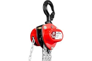 SALIFTFE 1/4 Ton Hand Chain Hoist, Compact & Lightweight Manual Chain Block 550 lbs Working Load for Garage Automotive Mower Maintenance & DIY Lifting (1/4 TON | 10FT)