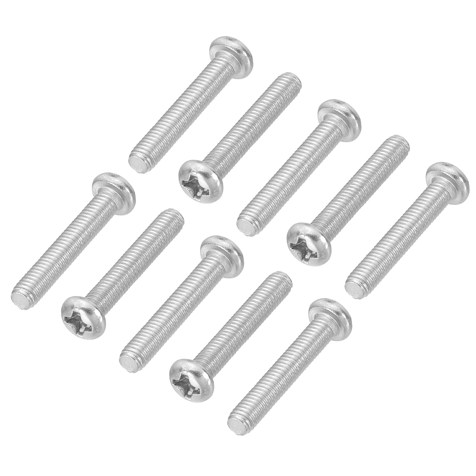 PATIKIL Phillips Pan Head Screws, 40 Pack M3-0.5 x 20mm 304 Stainless Steel 18-8 Full Thread, Pan Head Machine Phillips Drive Screw — image 1