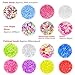 24 Pack Slime Making Kit Including Fishbowl Beads, Foam Balls,Rainbow Pearl, Imitation Gold Silver Leaf, Fruit Cake Flower & Love Slices and Slime Tools for Making Slime