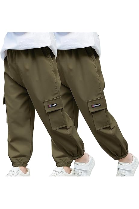 Cargo Pants For Girls SEAUR Girls Hip Hop Trousers Kids Baggy