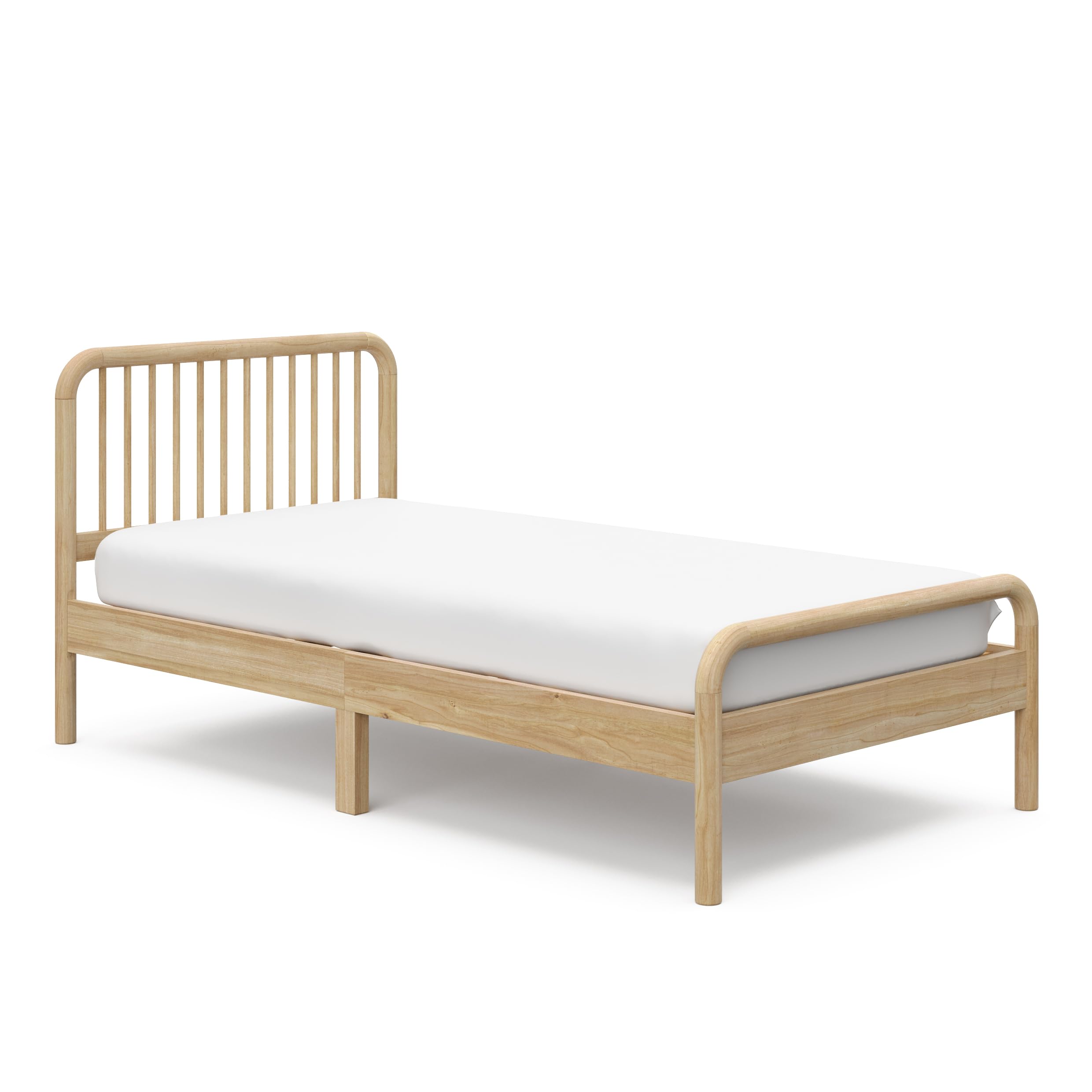 Photo 1 of Storkcraft Next Porto Twin Bed (Natural) – GREENGUARD Gold Certified Fits Standard Twin Mattress, Sleek and Elegant Design, Easy to Assembly, Easy-to-Match Style